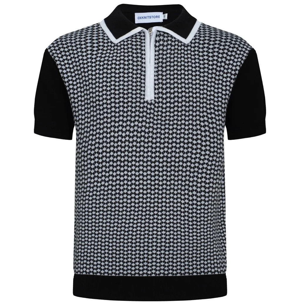 Polo en tricot zippé