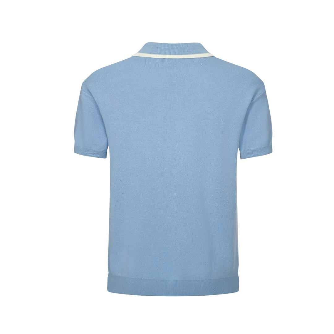 Polo en tricot zippé
