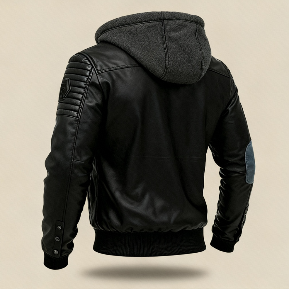 Bandicot™ | Veste élégante en cuir matelassé avec doublure sherpa pour-homme