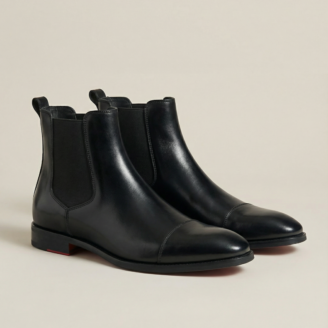 Bottes Chelsea en cuir premium