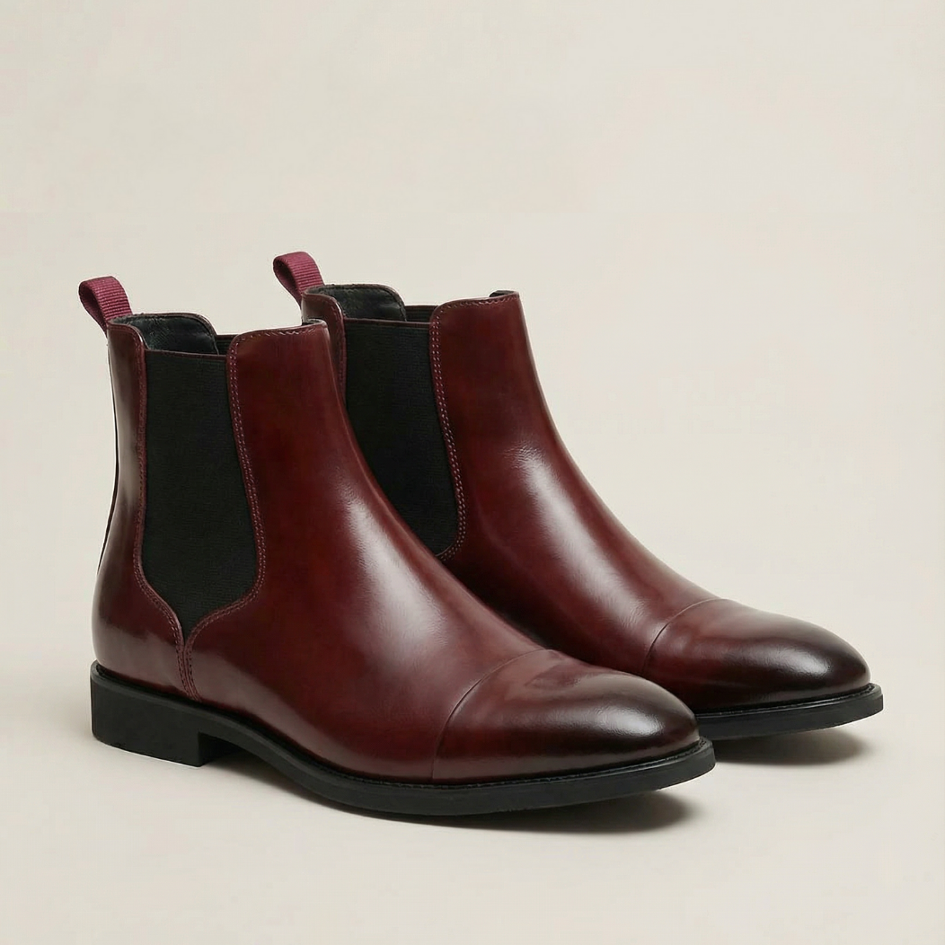 Bottes Chelsea en cuir premium
