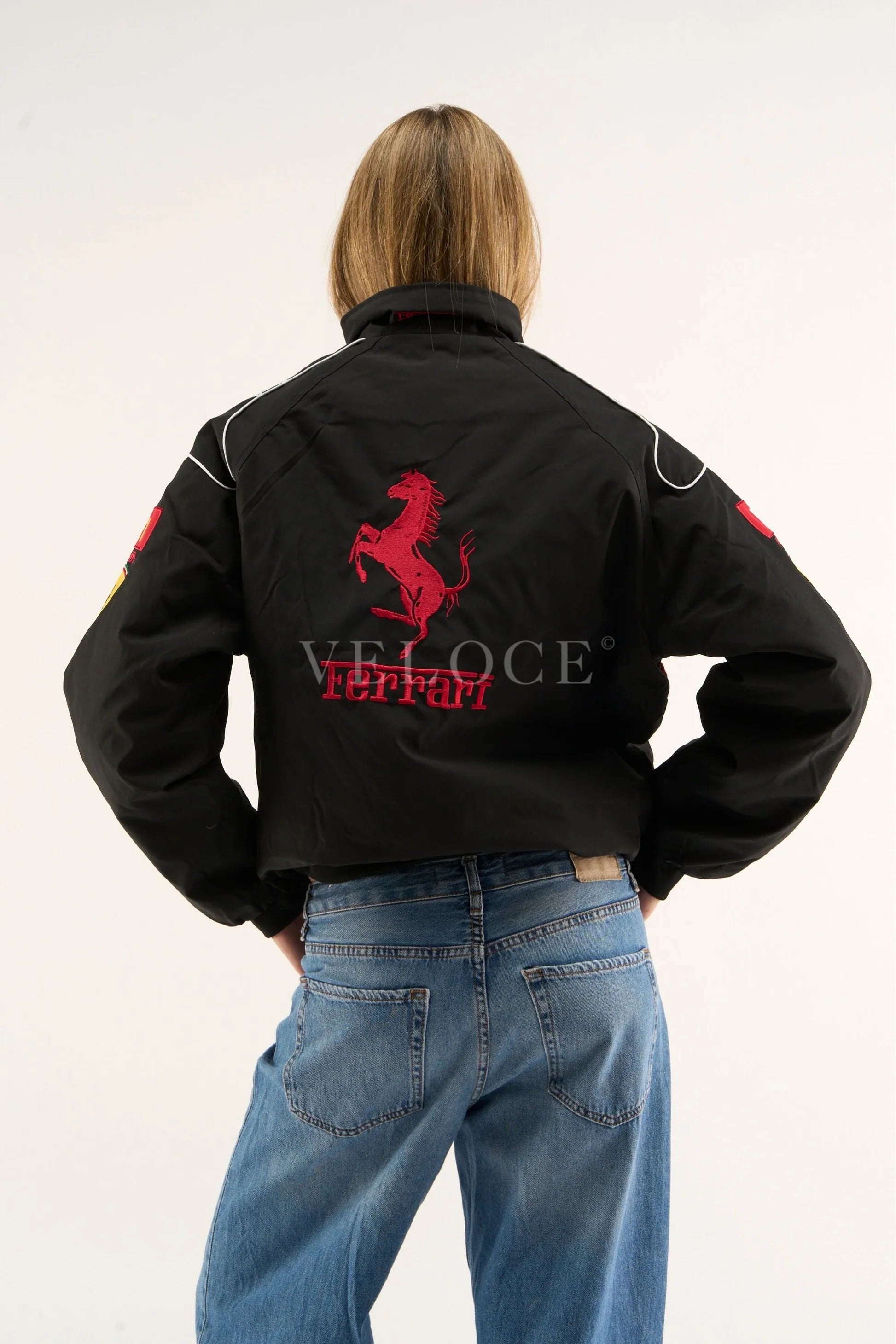 Veste de course Ferrari F1 Vintage - Édition Noire
