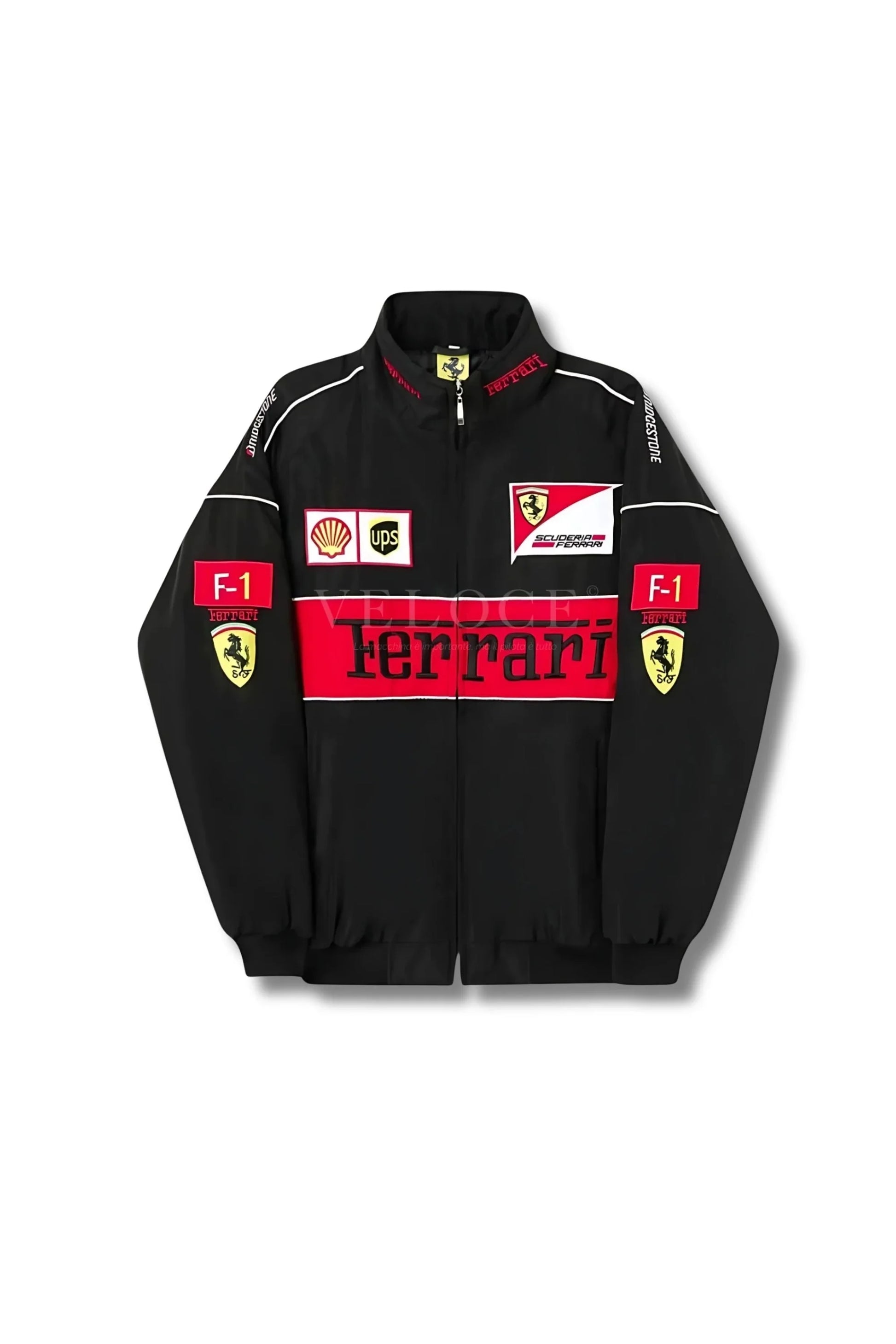 Veste de course Ferrari F1 Vintage - Édition Noire