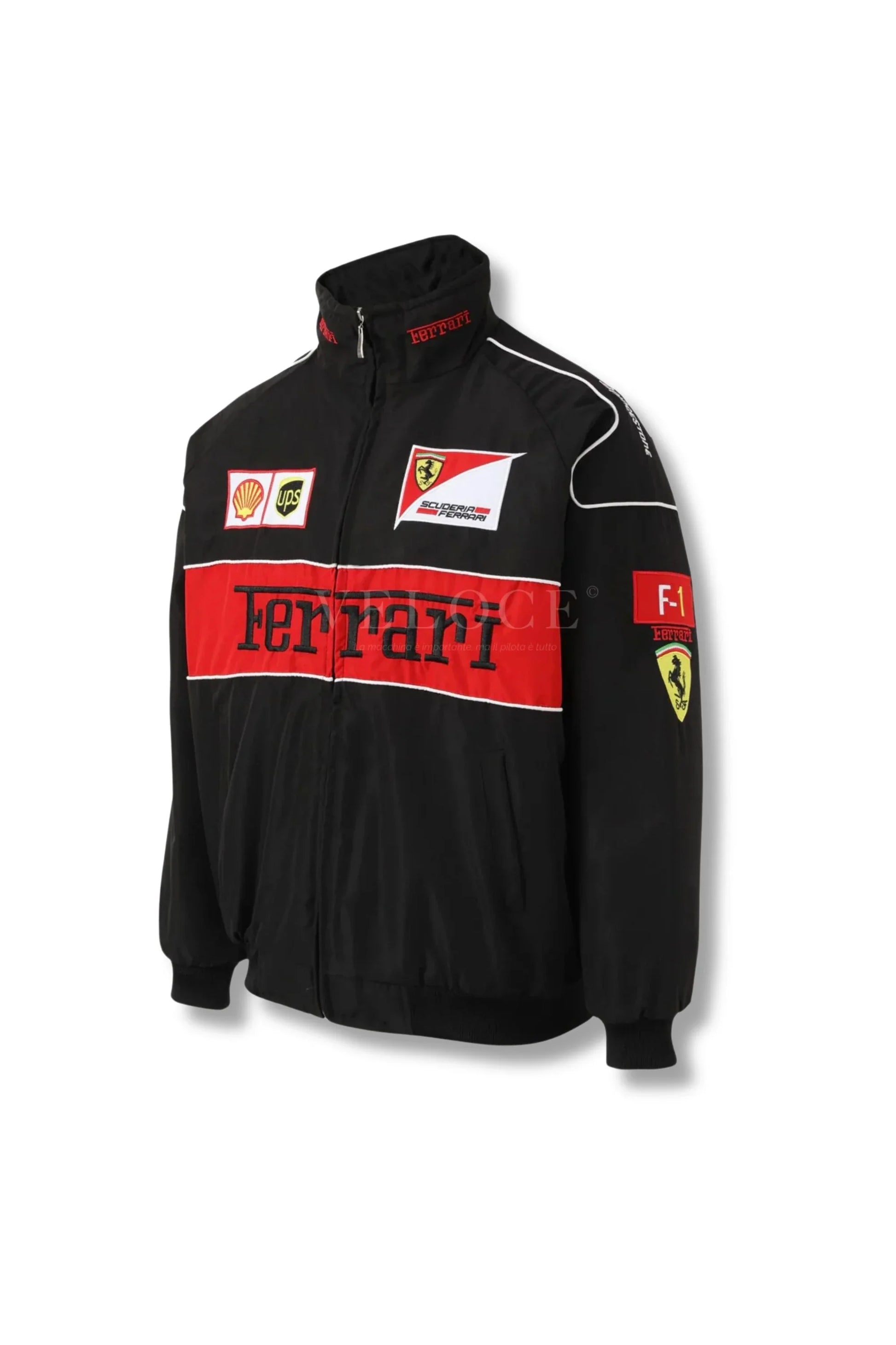 Veste de course Ferrari F1 Vintage - Édition Noire