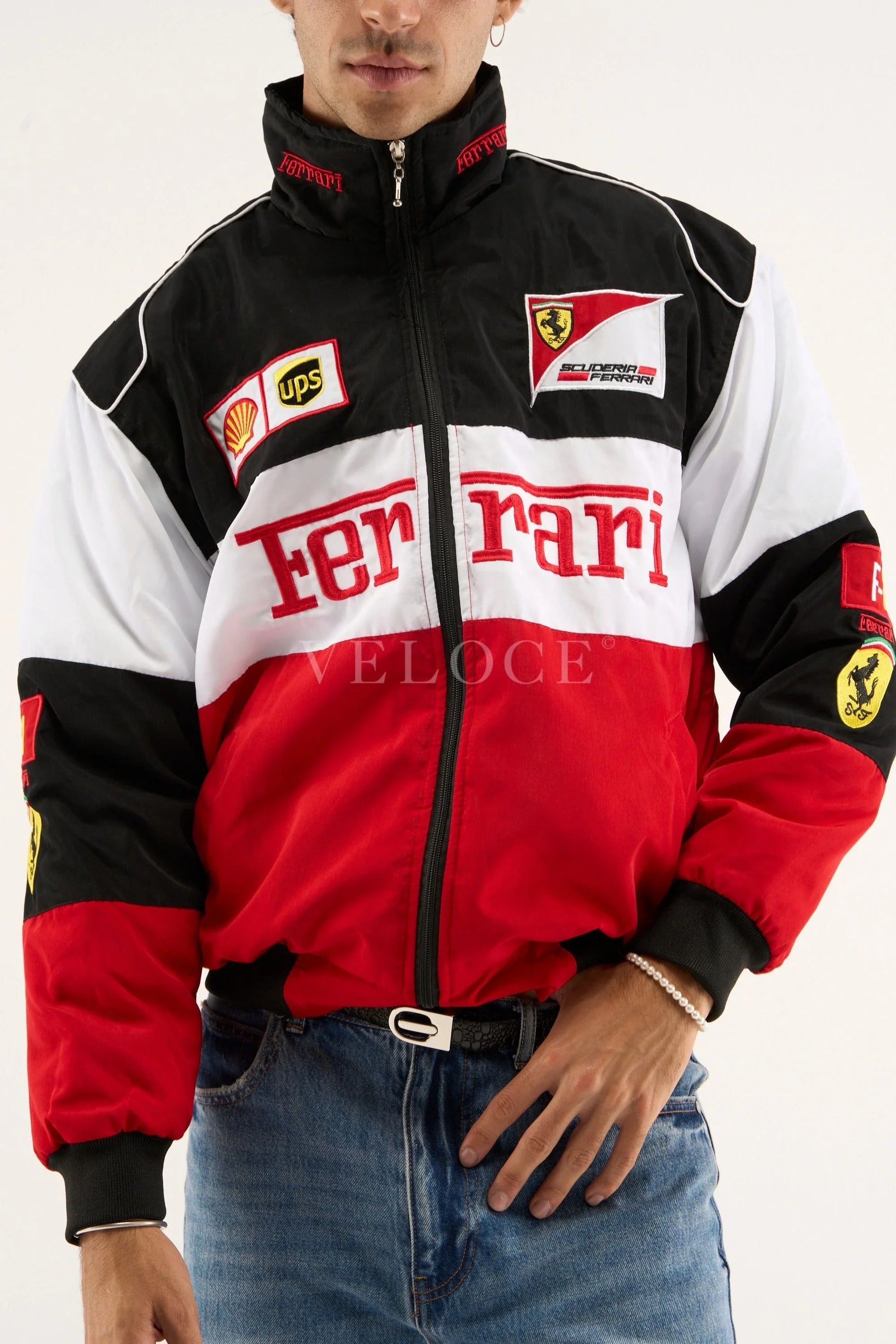 Veste de course Ferrari F1 Vintage - Édition Classique