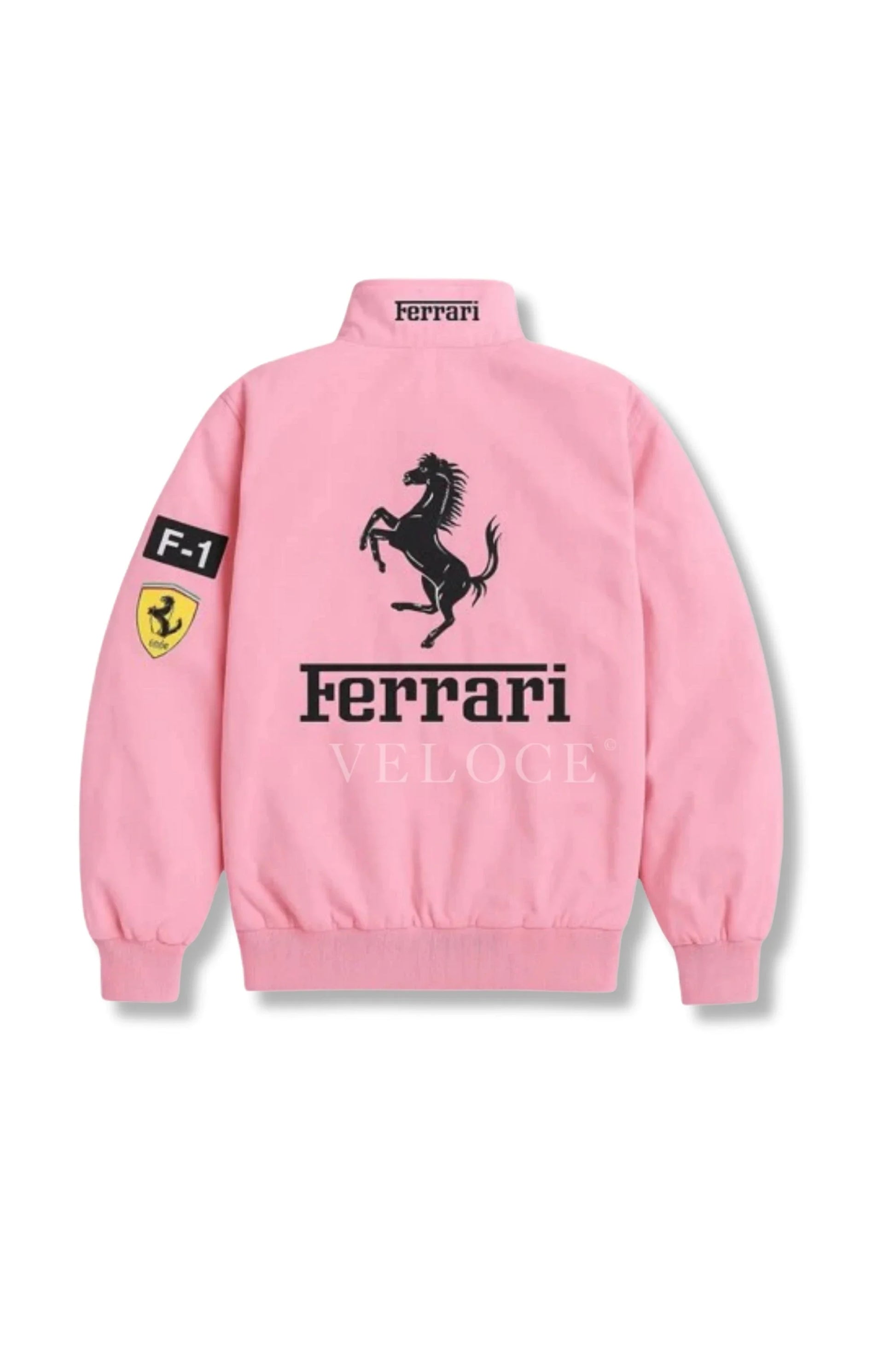 Veste de course Ferrari F1 Vintage – Édition Rose