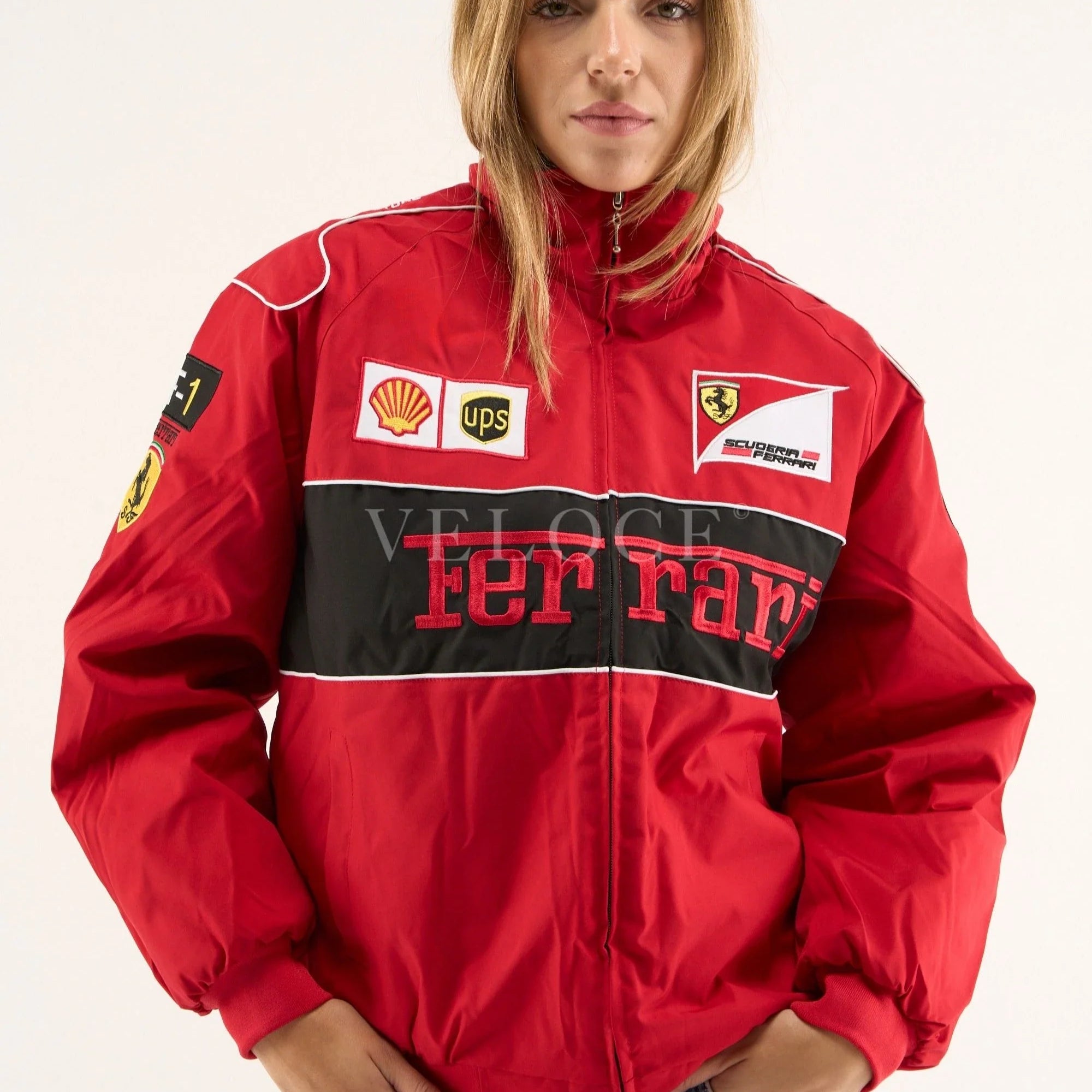 Veste de course Ferrari F1 Vintage - Édition Rouge