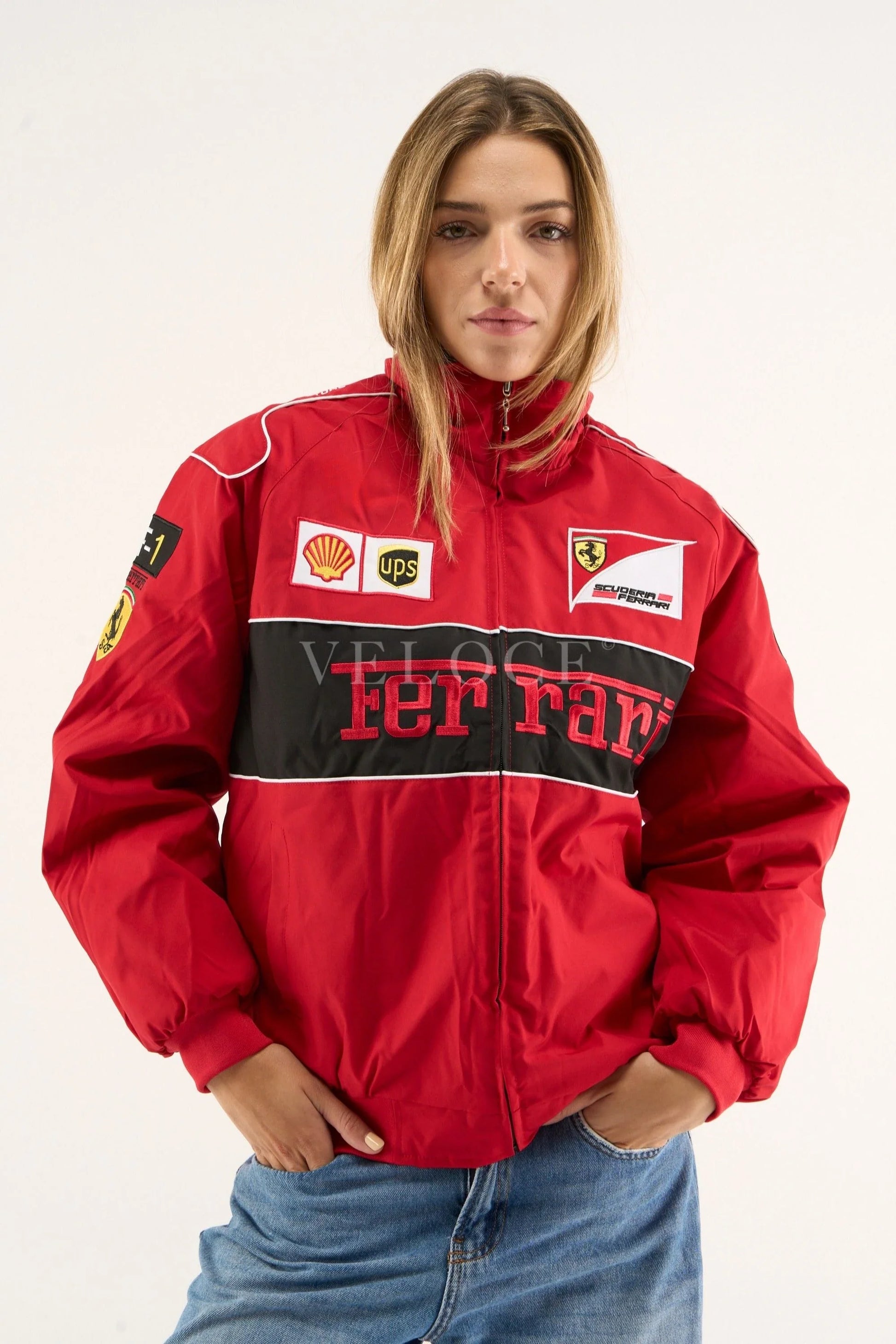 Veste de course Ferrari F1 Vintage - Édition Rouge