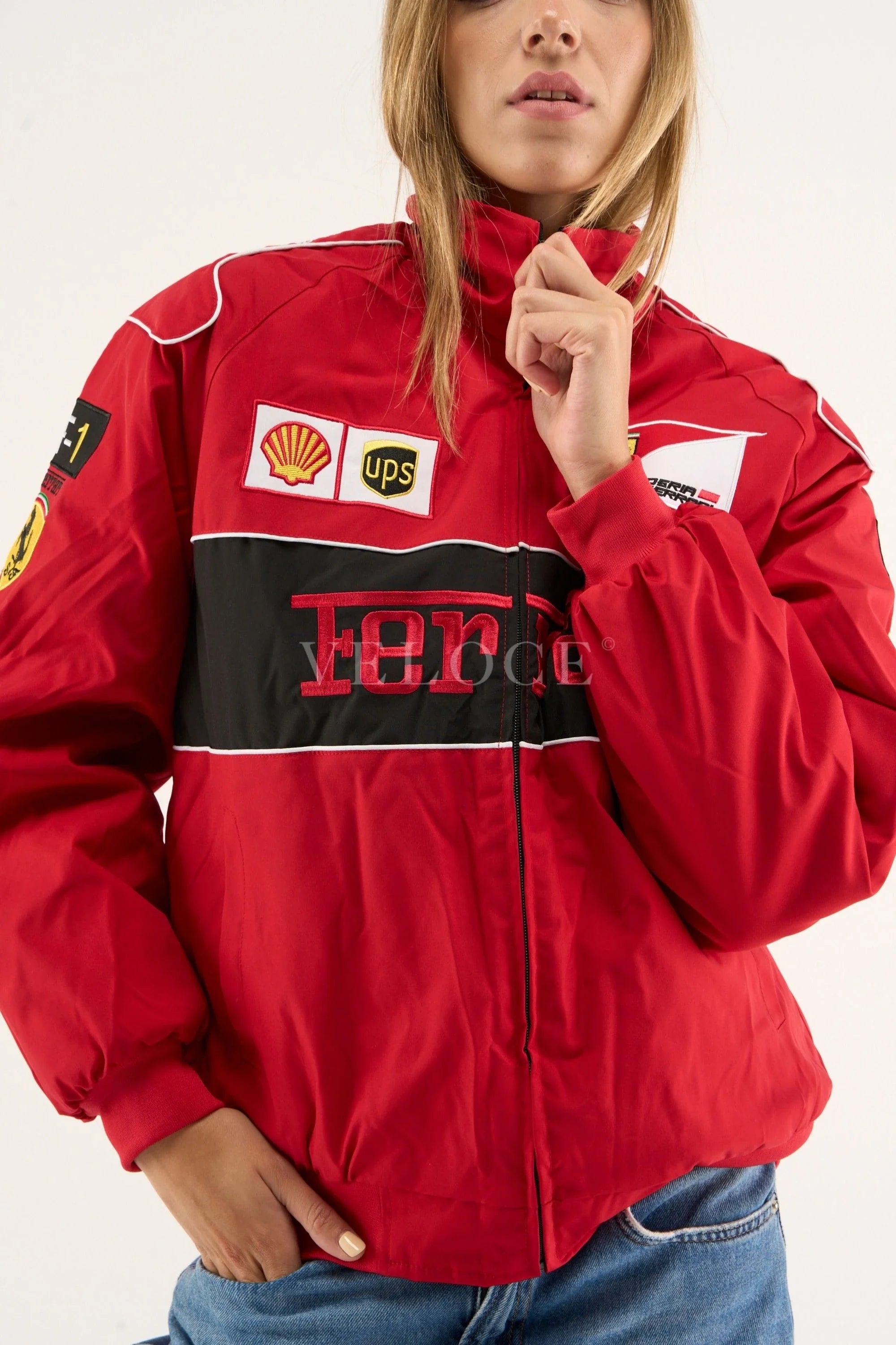 Veste de course Ferrari F1 Vintage - Édition Rouge