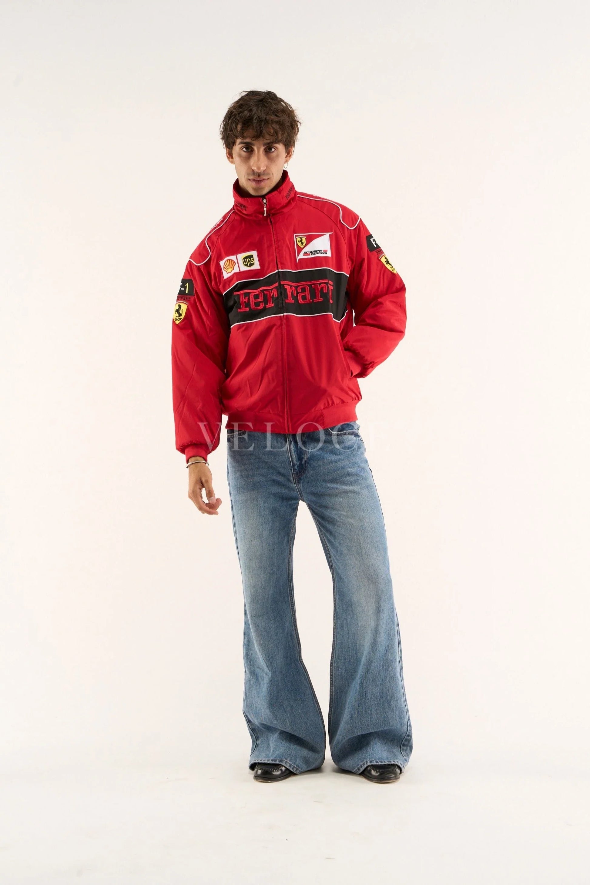 Veste de course Ferrari F1 Vintage - Édition Rouge