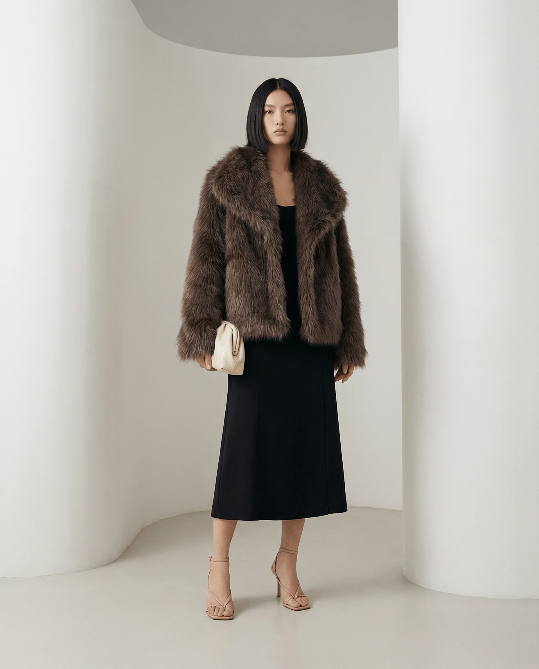 Veste en fausse fourrure peluche Neriah