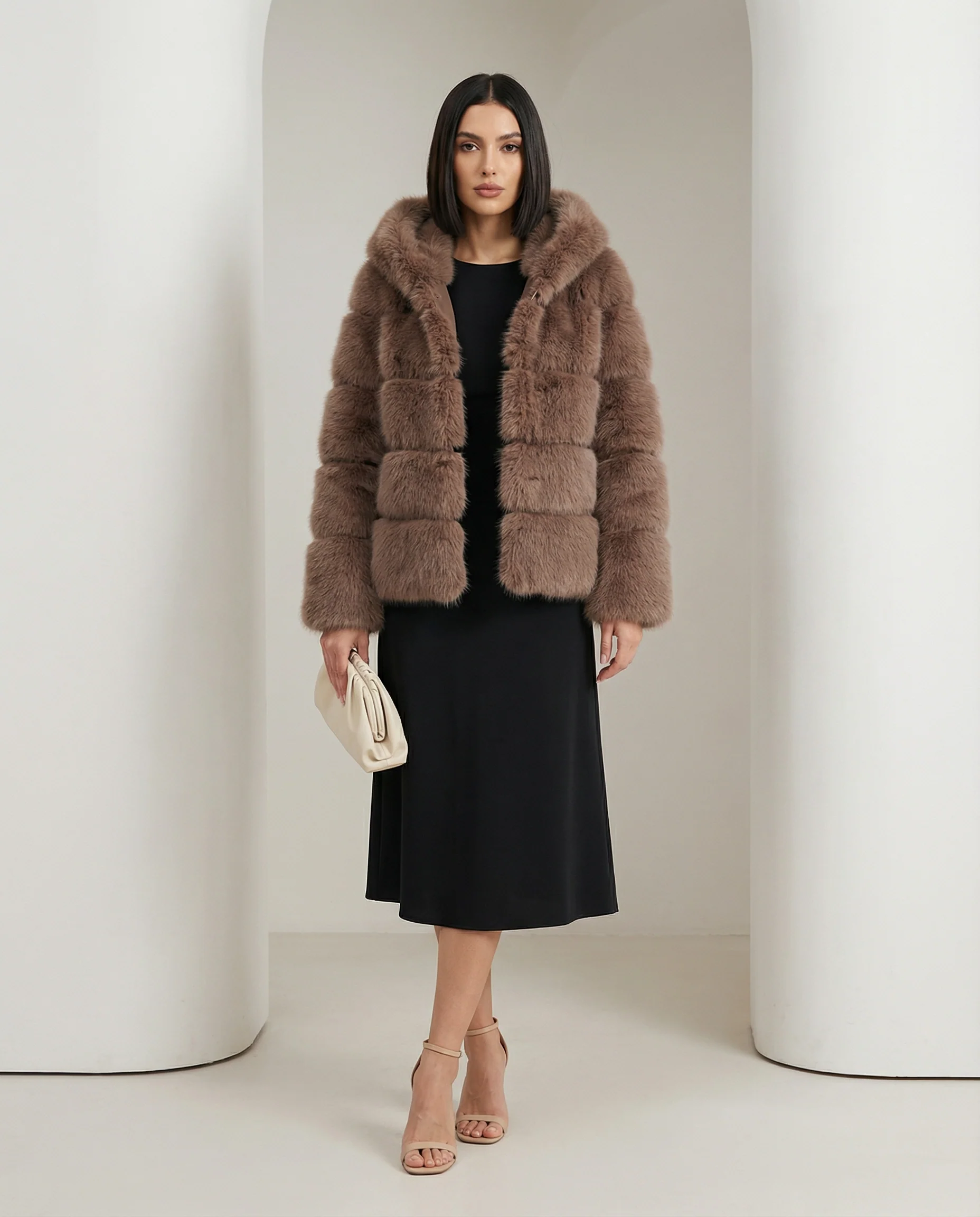 Veste à bulles en fausse fourrure Nova
