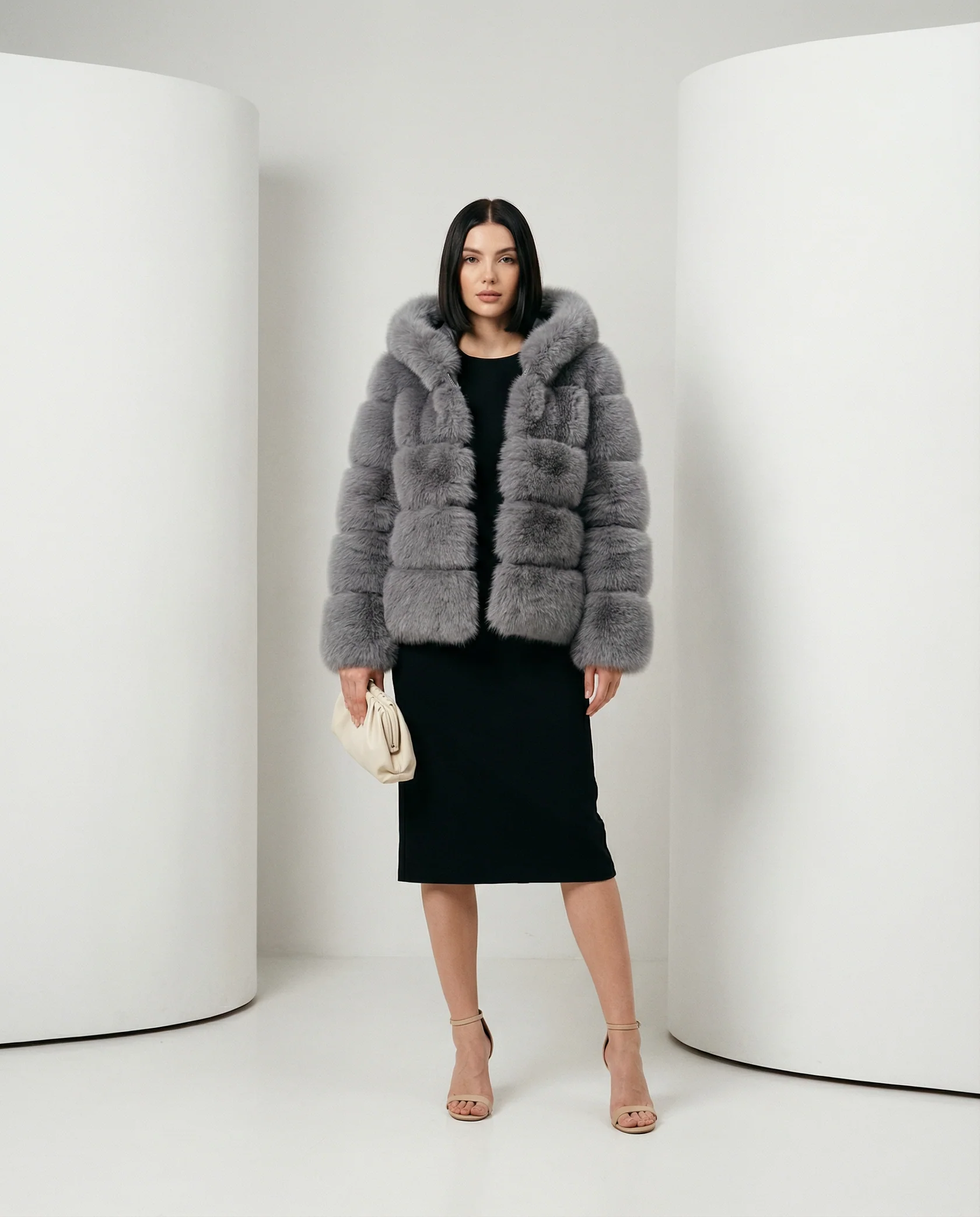 Veste à bulles en fausse fourrure Nova