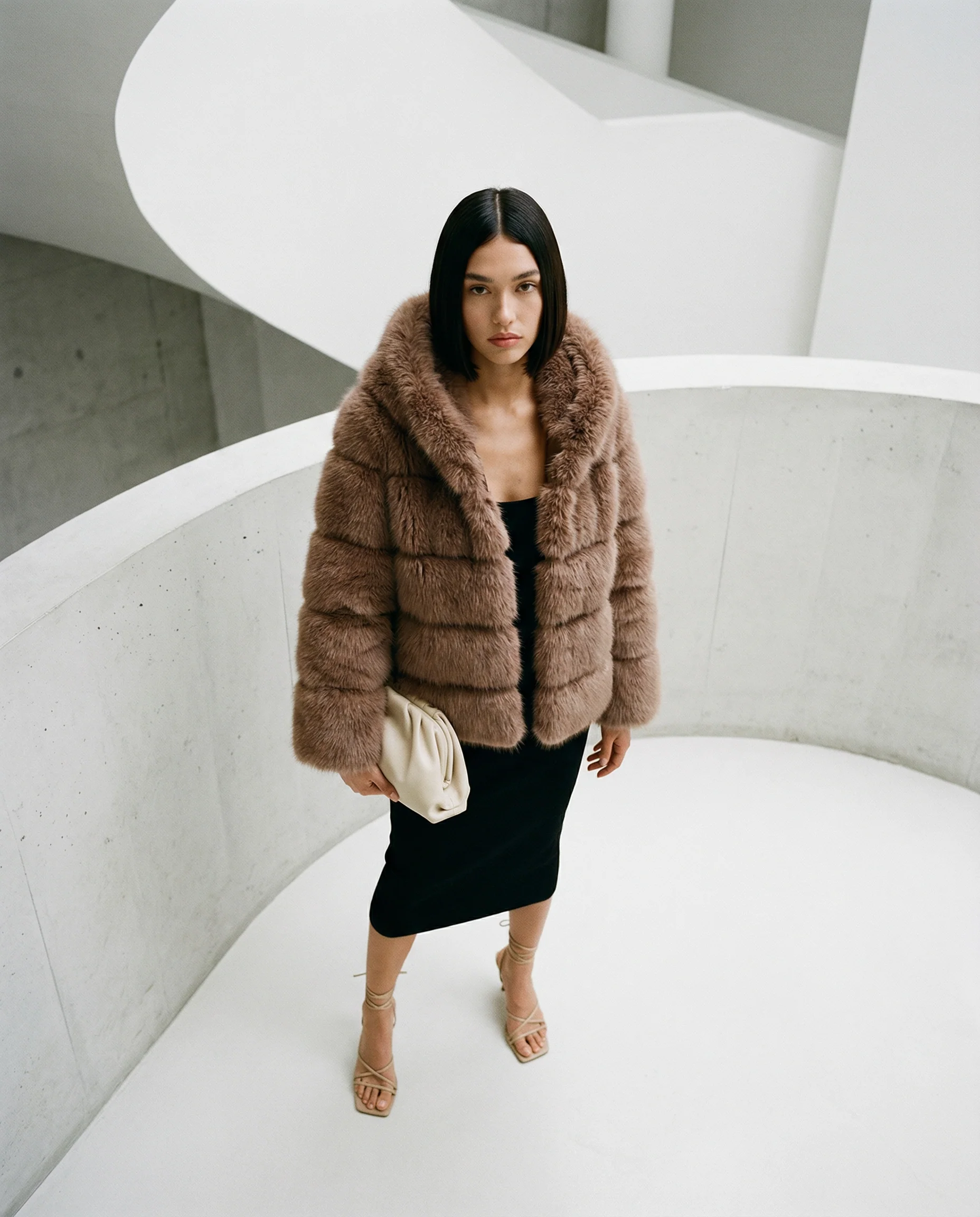 Veste à bulles en fausse fourrure Nova