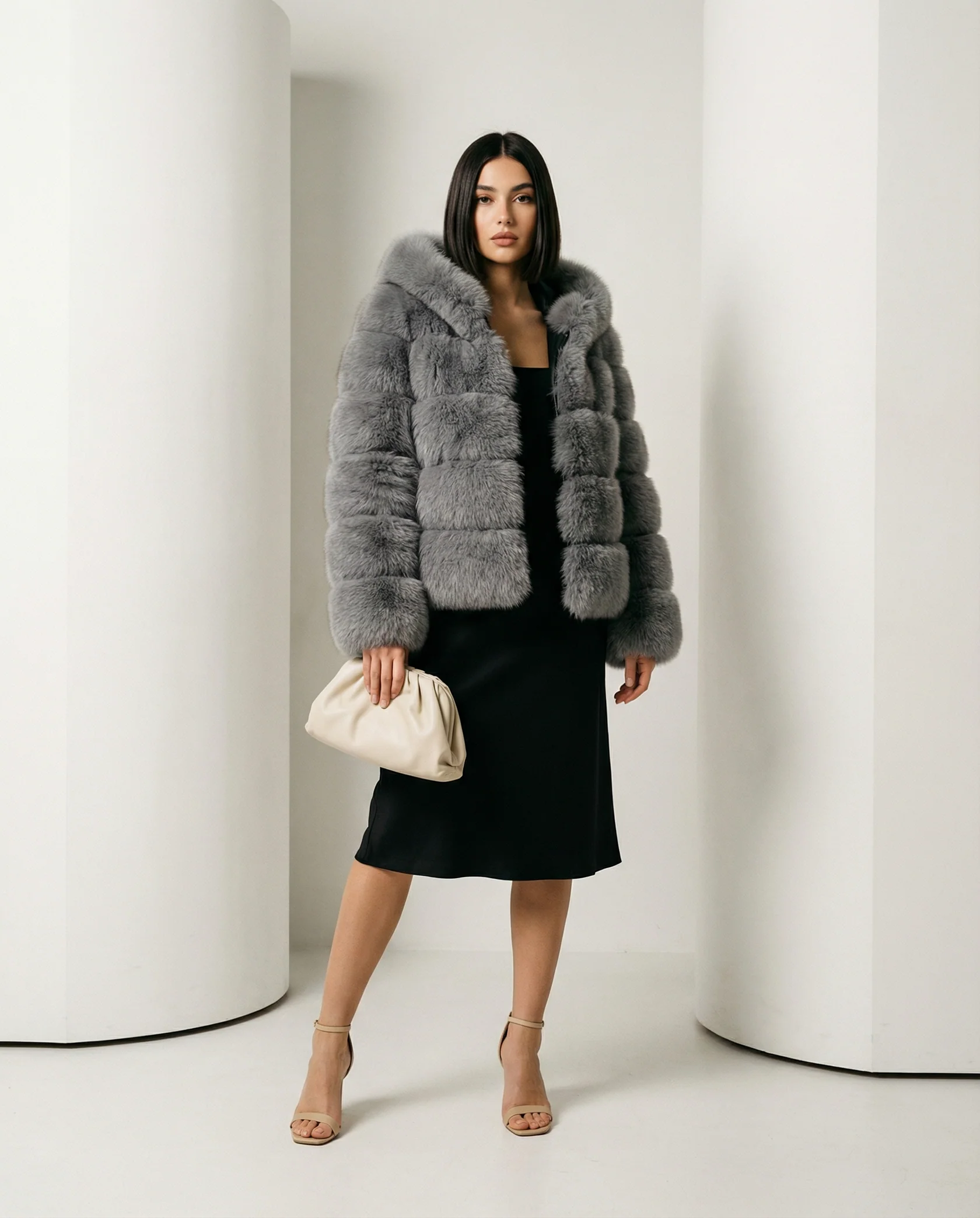 Veste à bulles en fausse fourrure Nova