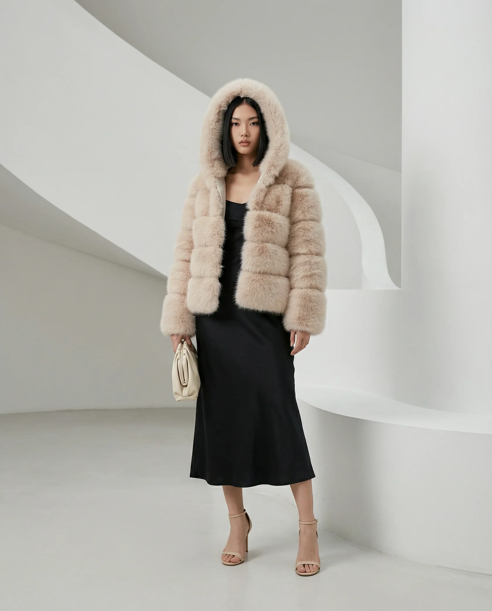 Veste à bulles en fausse fourrure Nova