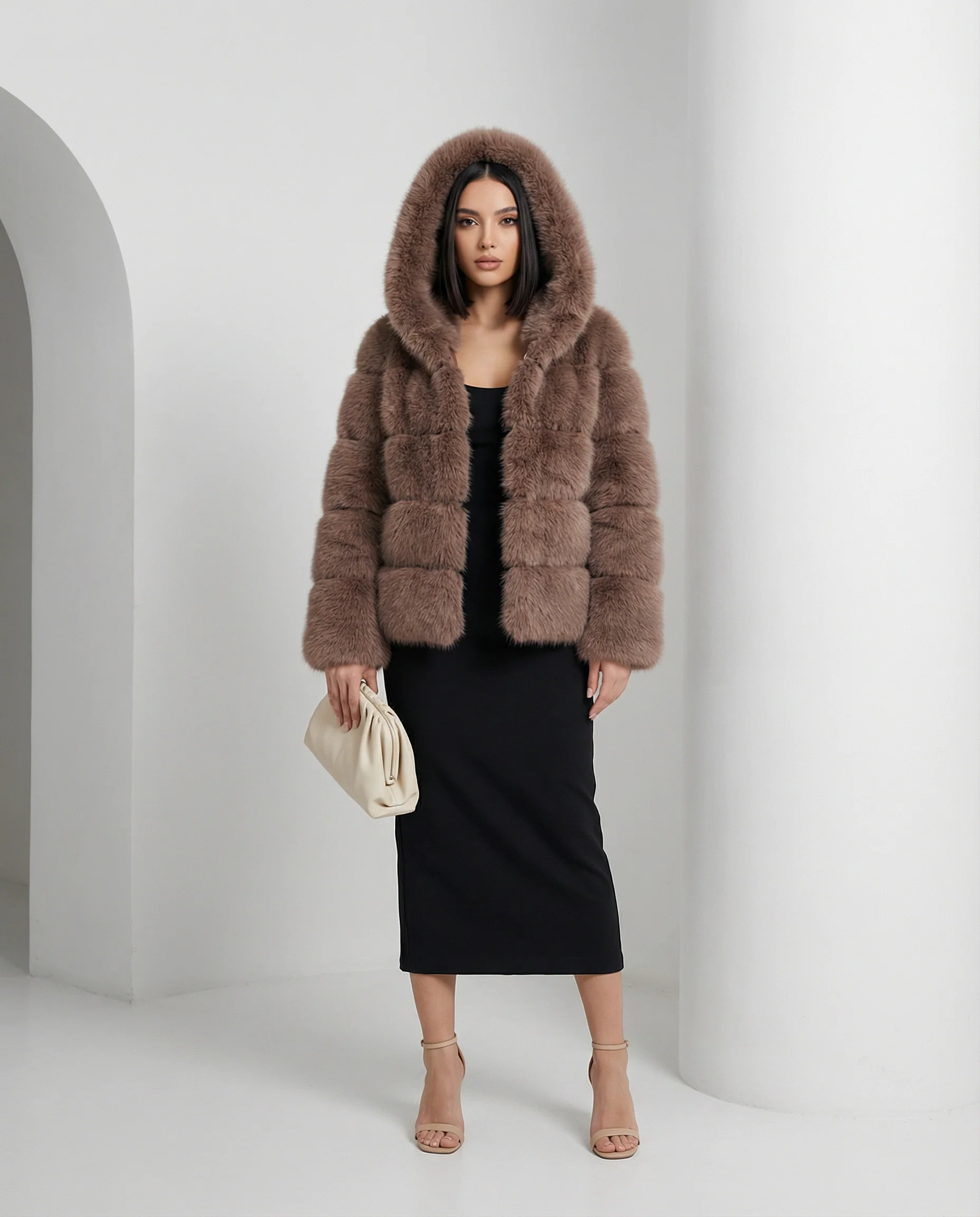 Veste à bulles en fausse fourrure Nova