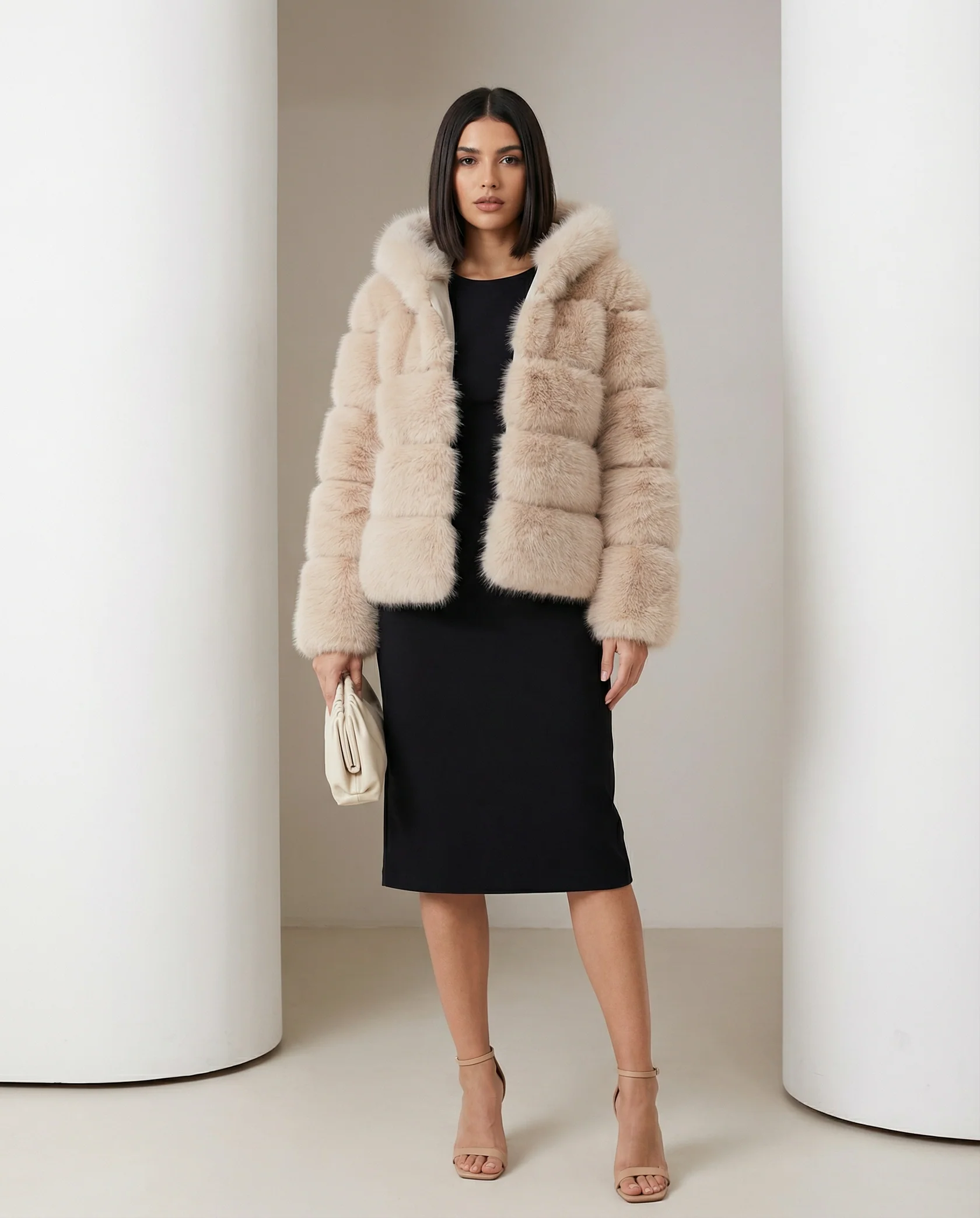 Veste à bulles en fausse fourrure Nova