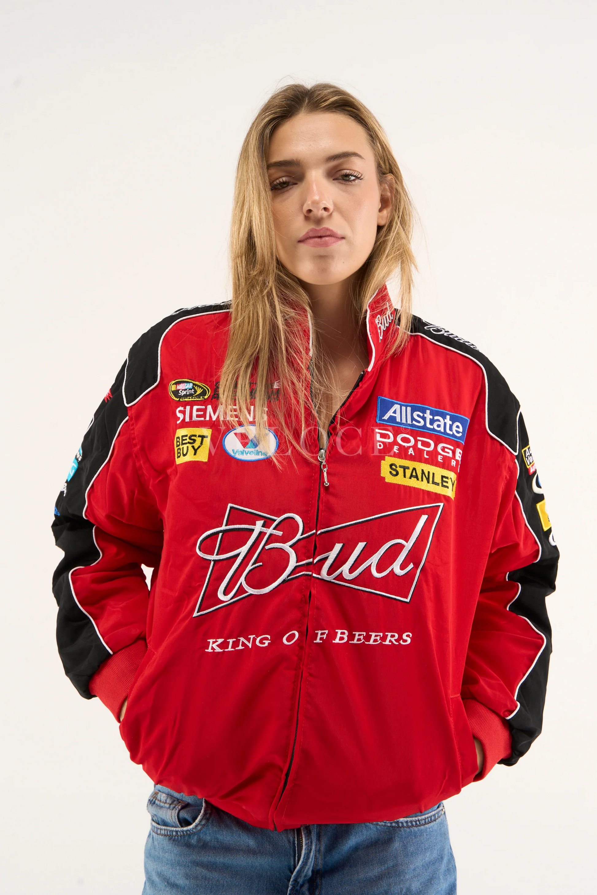 Veste Budweiser Racing Vintage - Édition Rouge