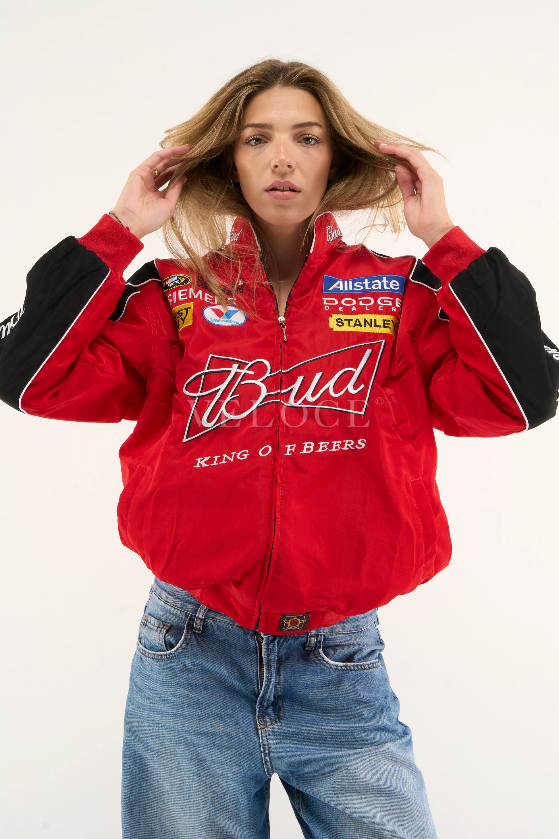 Veste Budweiser Racing Vintage - Édition Rouge