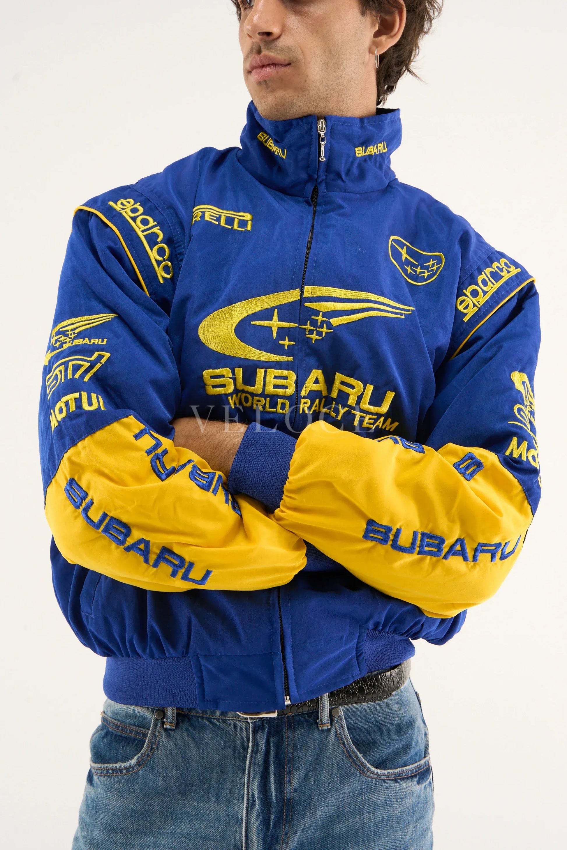 Veste de course vintage Subaru Rally - Édition bleue