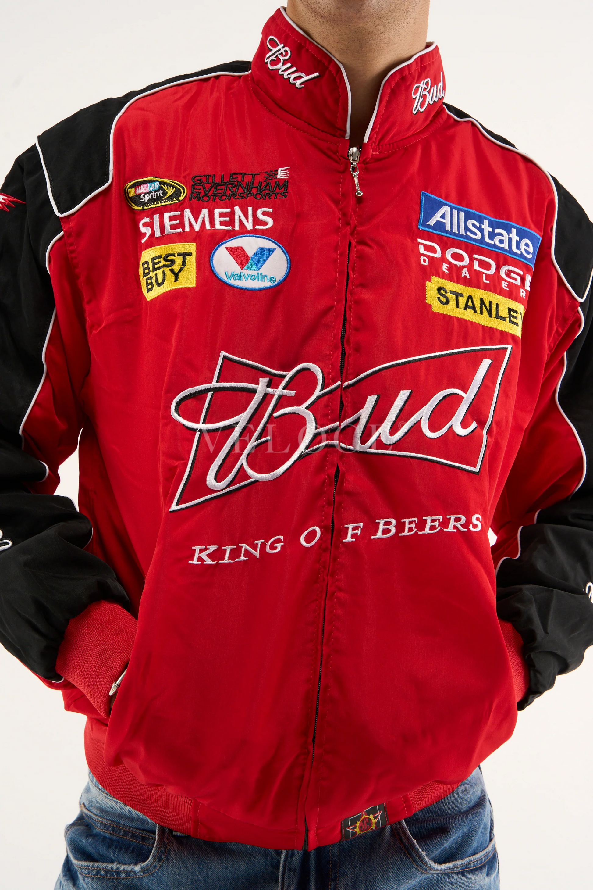 Veste Budweiser Racing Vintage - Édition Rouge