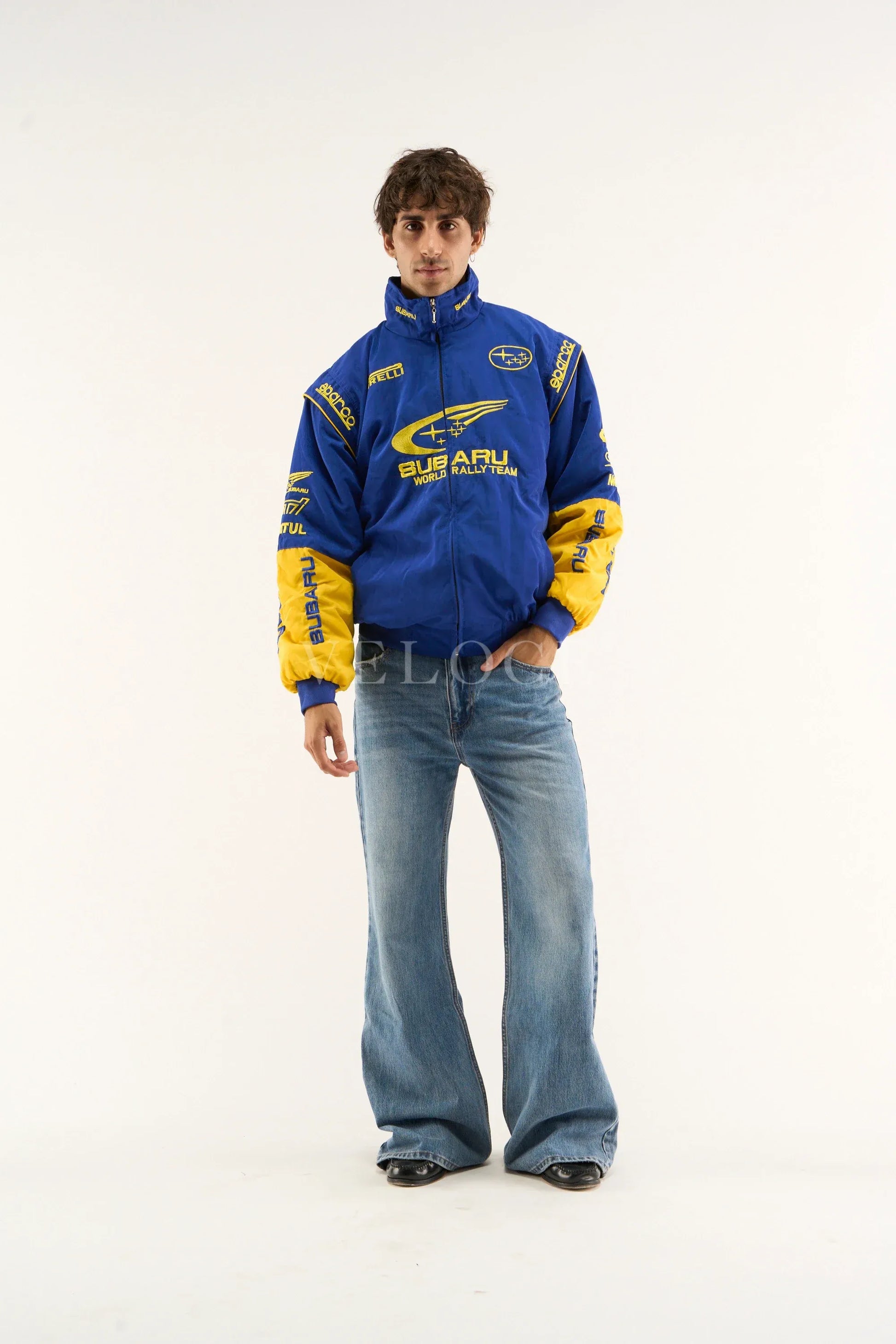 Veste de course vintage Subaru Rally - Édition bleue