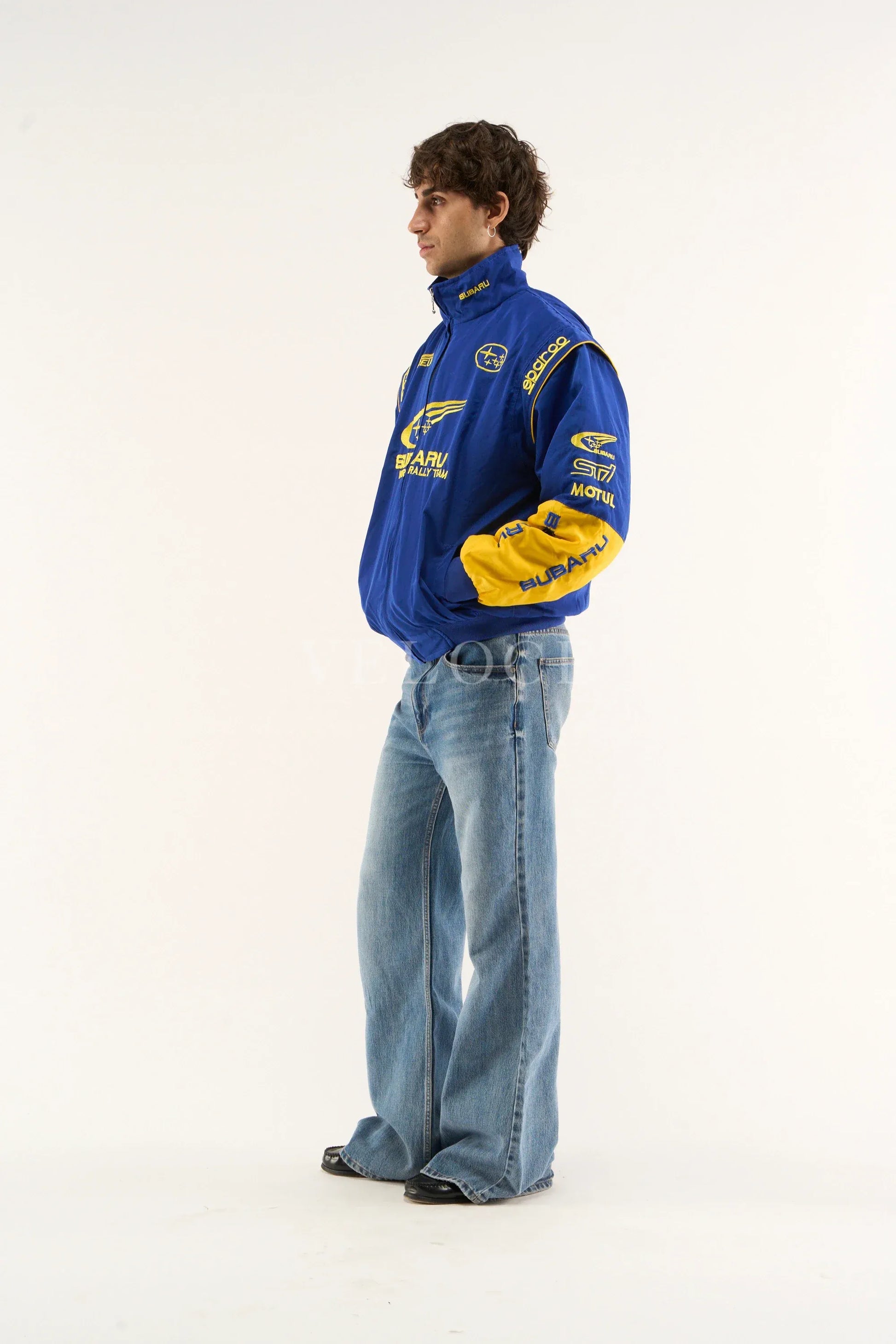 Veste de course vintage Subaru Rally - Édition bleue