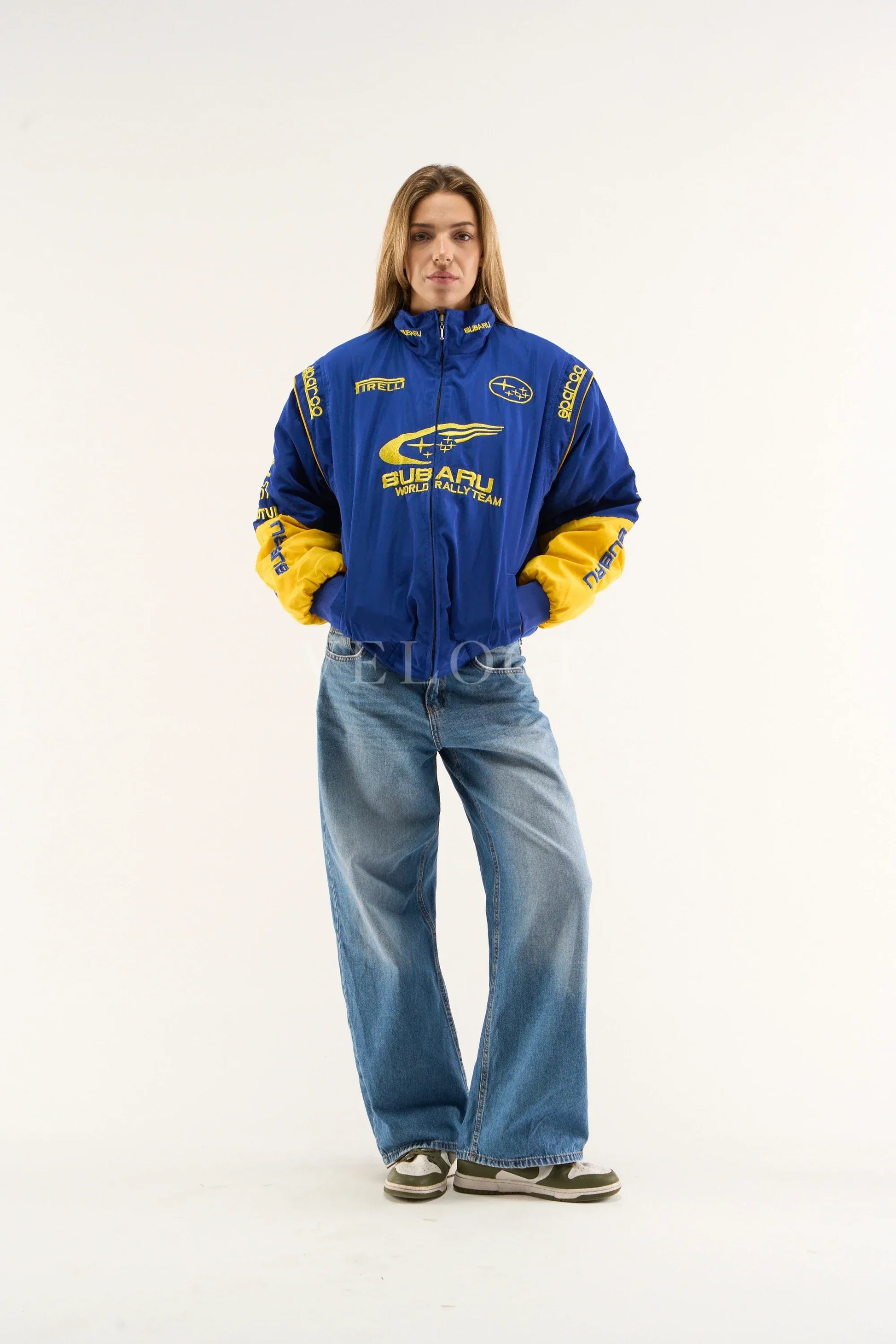 Veste de course vintage Subaru Rally - Édition bleue