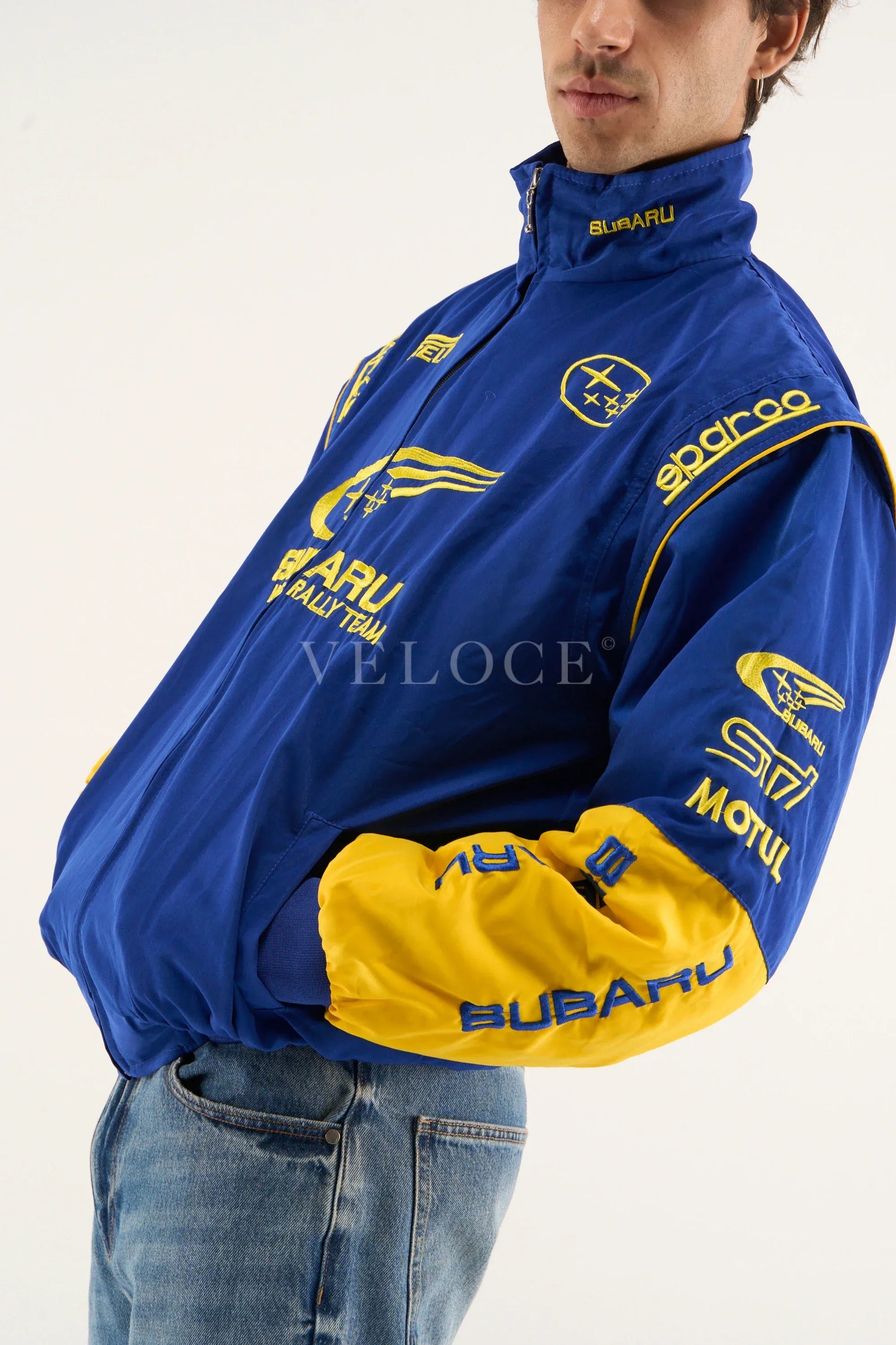 Veste de course vintage Subaru Rally - Édition bleue