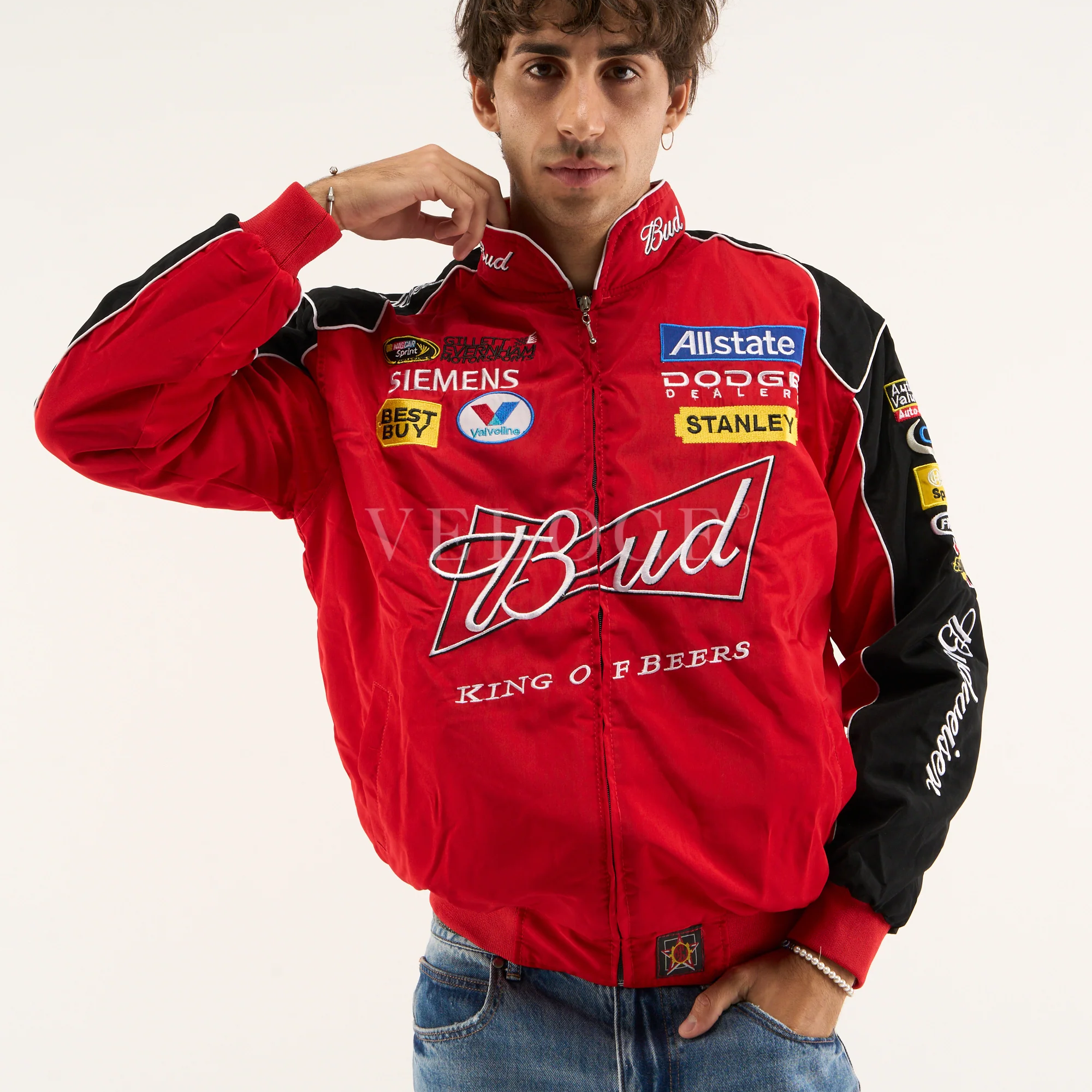 Veste Budweiser Racing Vintage - Édition Rouge