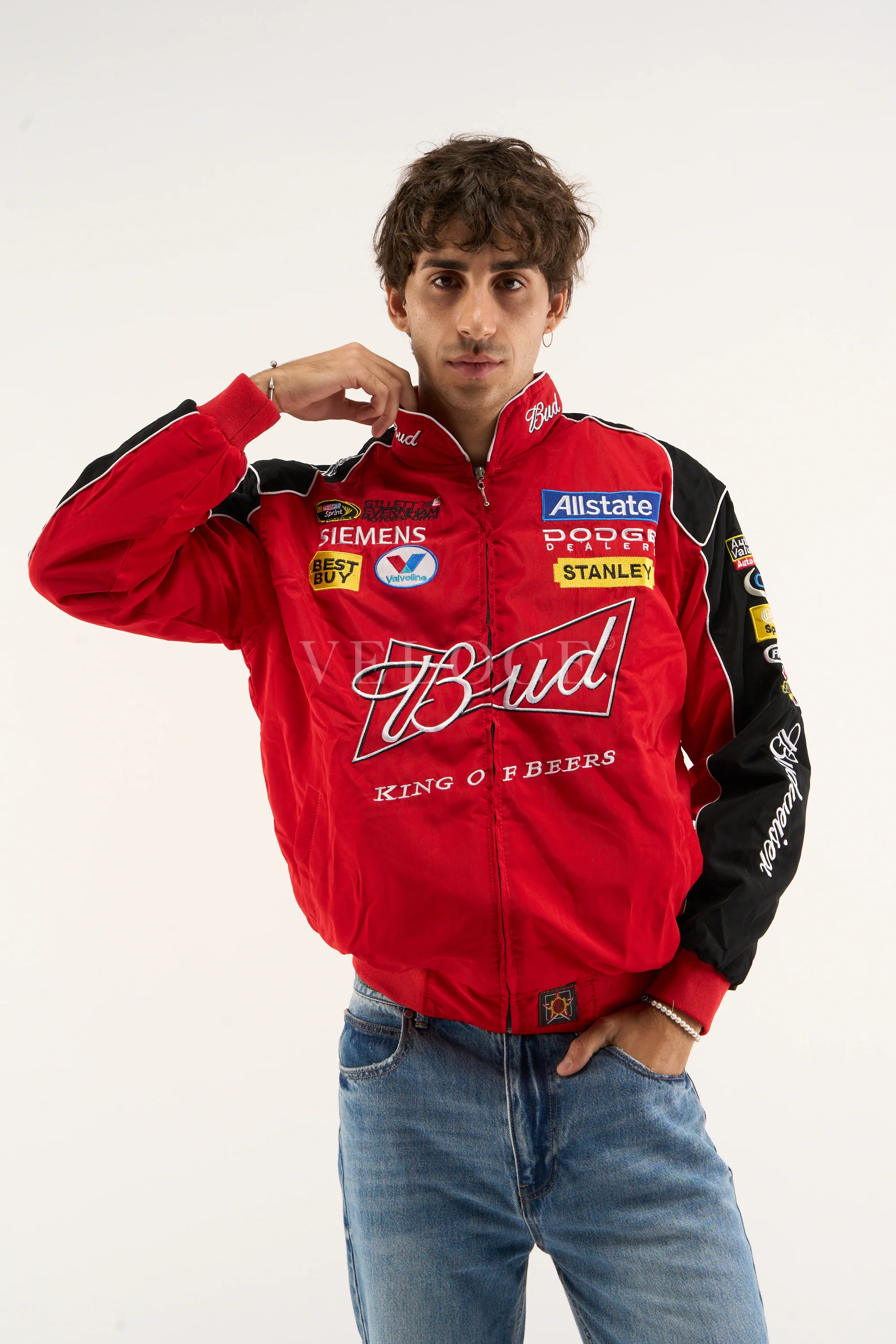 Veste Budweiser Racing Vintage - Édition Rouge