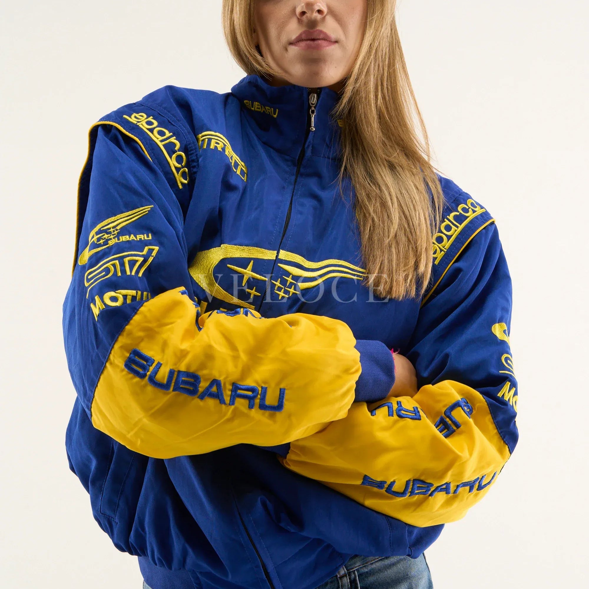 Veste de course vintage Subaru Rally - Édition bleue