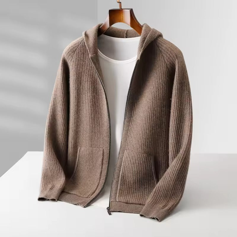 Sweat à capuche en laine mérinos