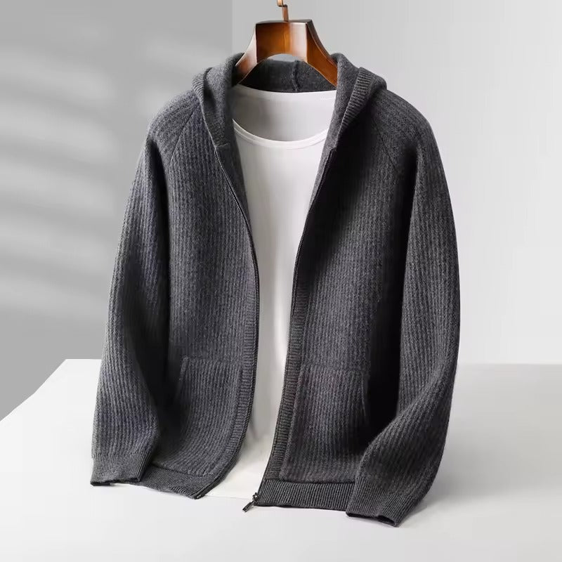 Sweat à capuche en laine mérinos