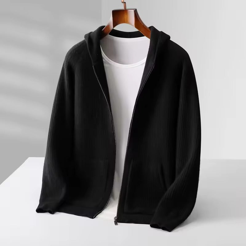 Sweat à capuche en laine mérinos