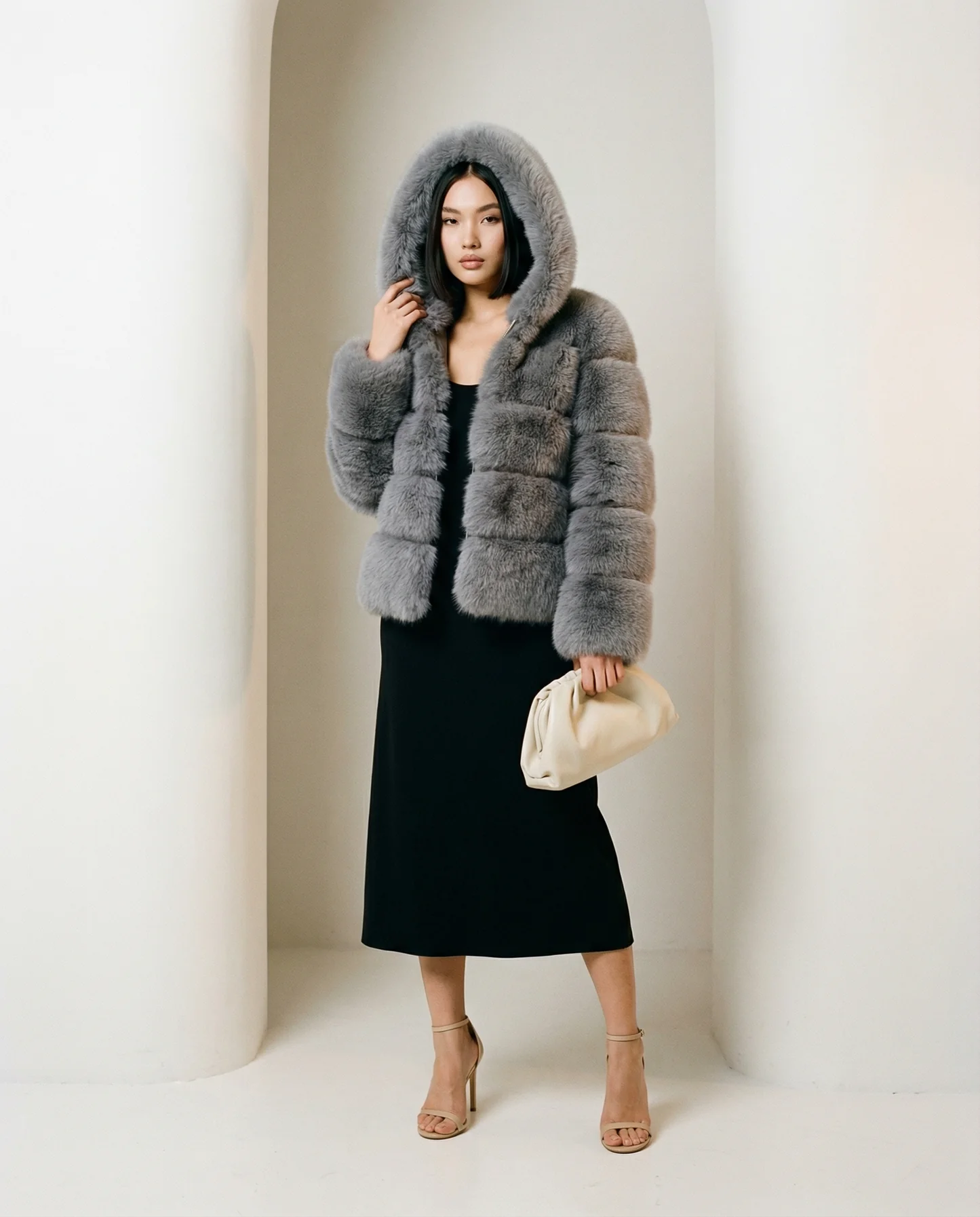 Veste à bulles en fausse fourrure Nova