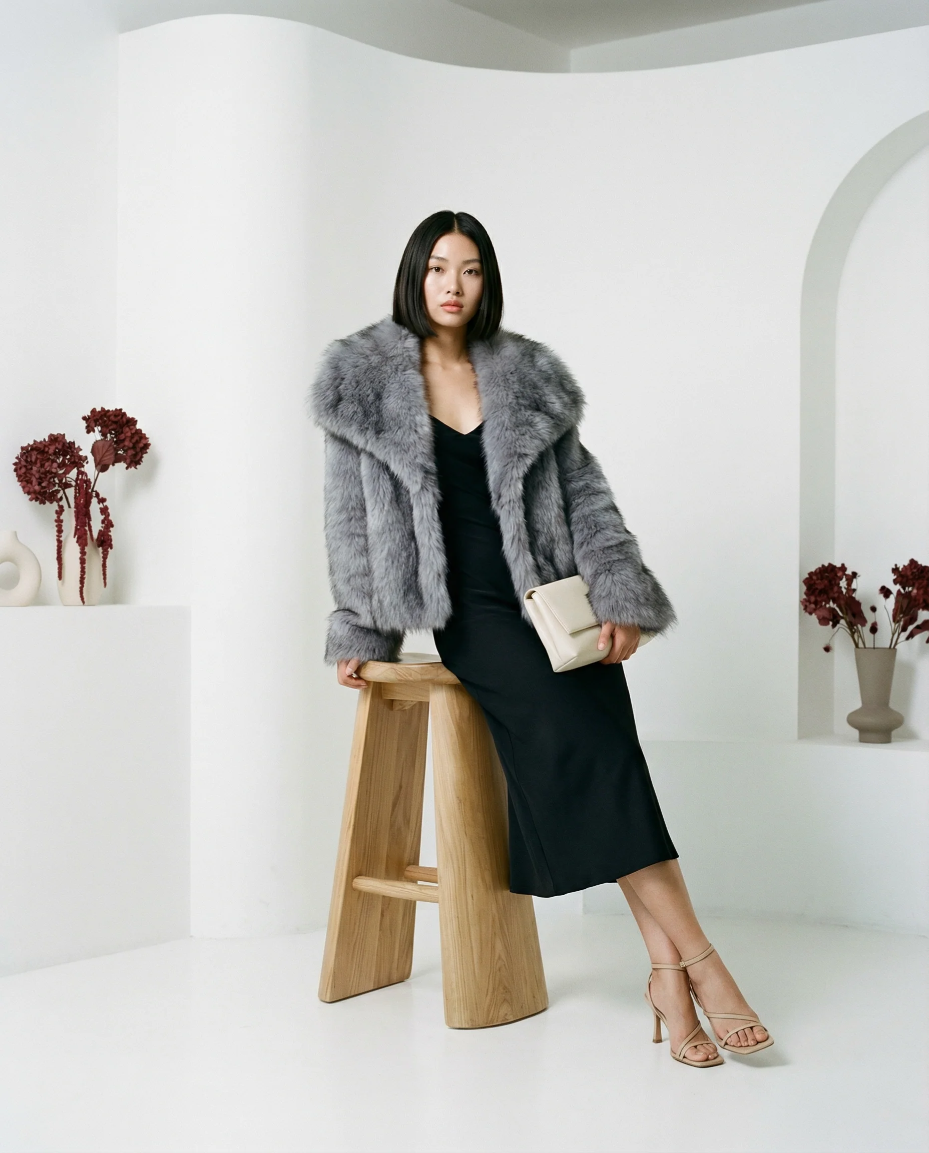 Veste en fausse fourrure peluche Neriah