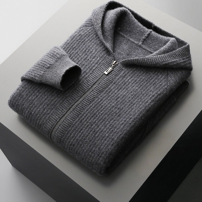 Sweat à capuche en laine mérinos