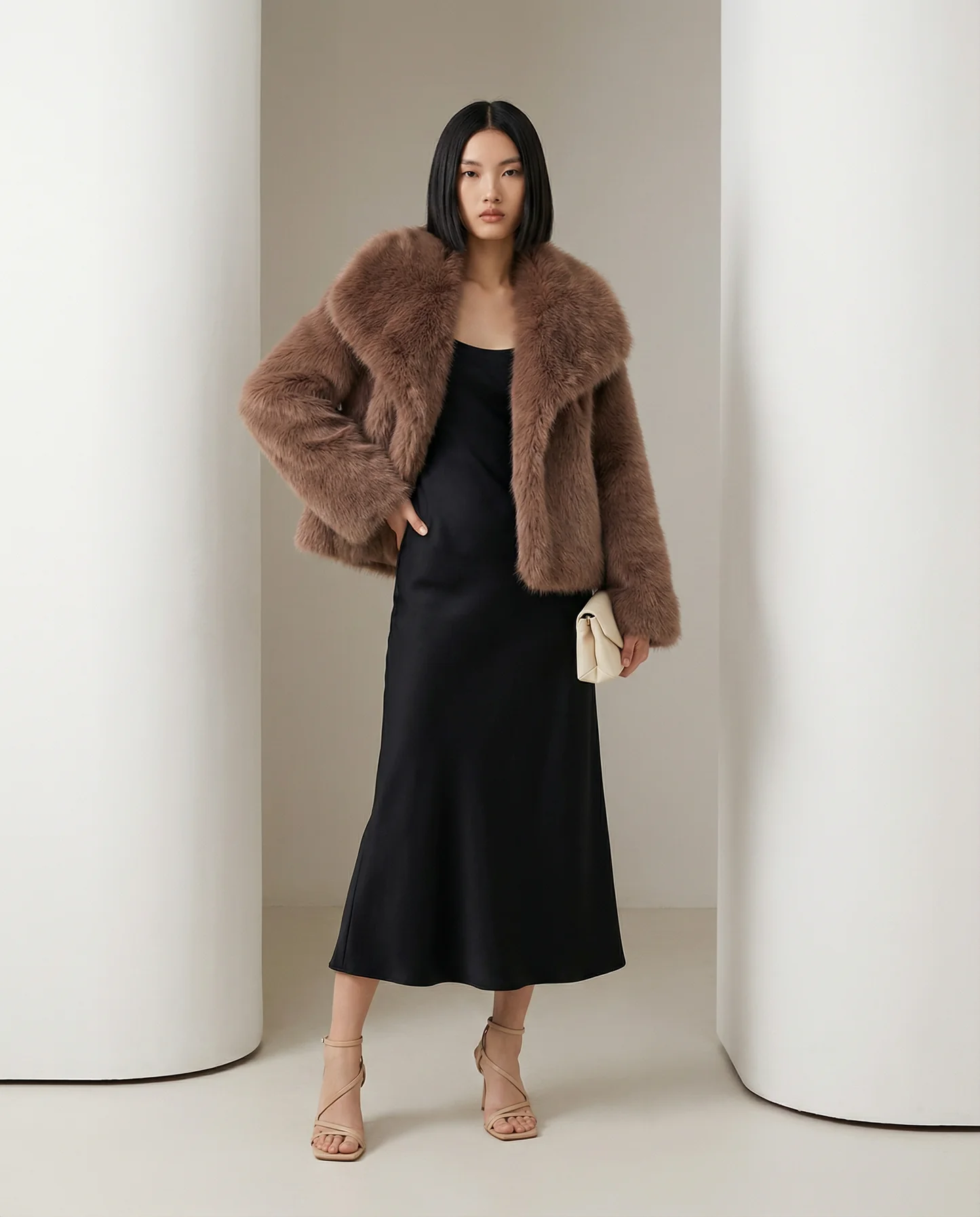 Veste en fausse fourrure peluche Neriah