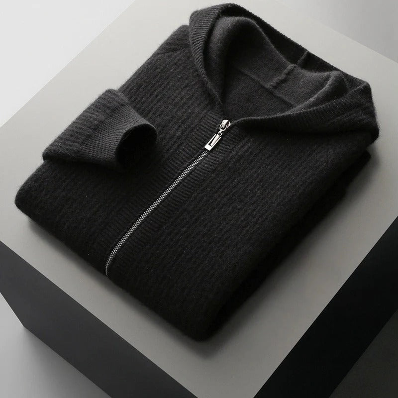 Sweat à capuche en laine mérinos