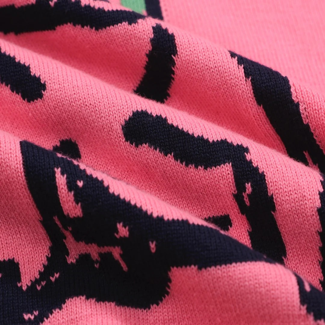 Pull rose – style rétro