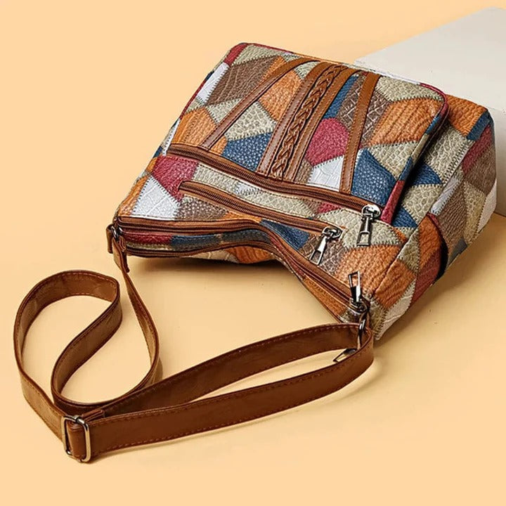 Sac à main en cuir mosaïque