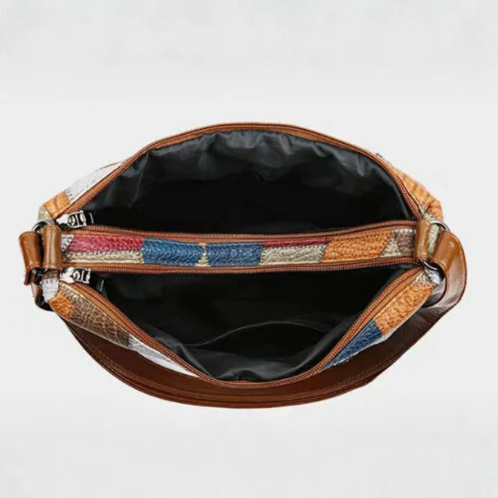 Sac à main en cuir mosaïque