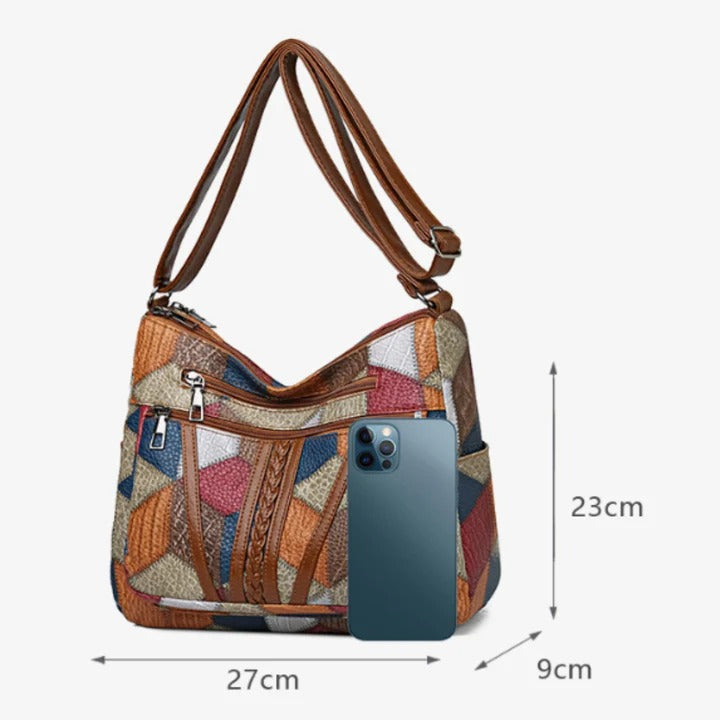 Sac à main en cuir mosaïque