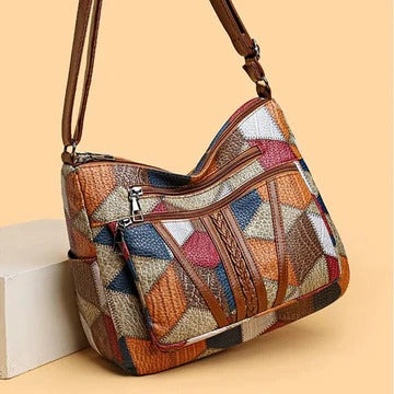 Sac à main en cuir mosaïque