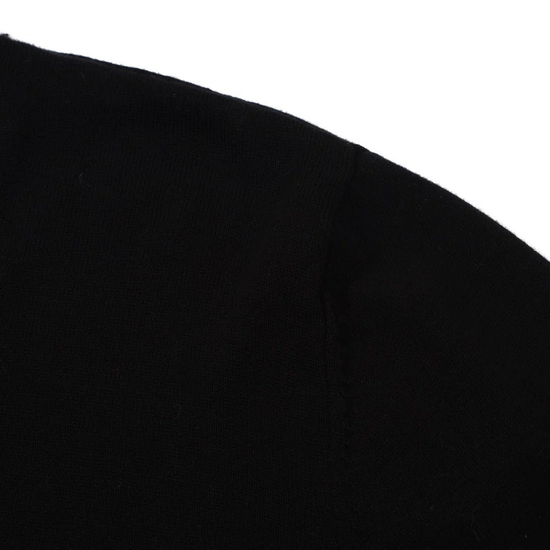 Pull universitaire rétro – Noir vintage