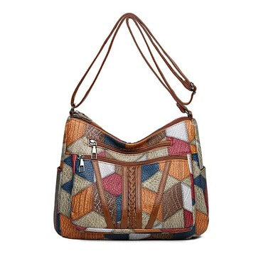 Sac à main en cuir mosaïque