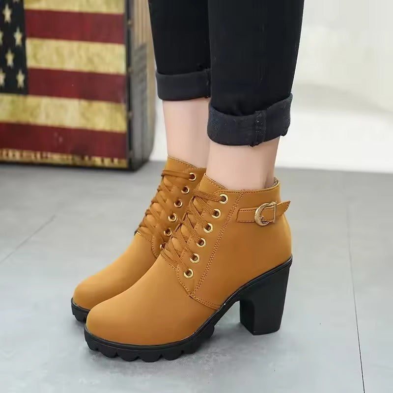 Victoire | Bottes femme à talon large