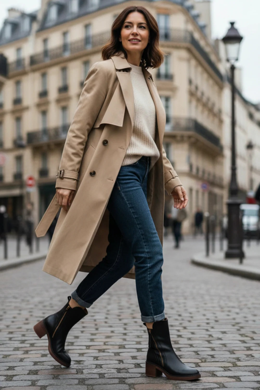 Gabrielle | Botte en cuir avec un talon confortable